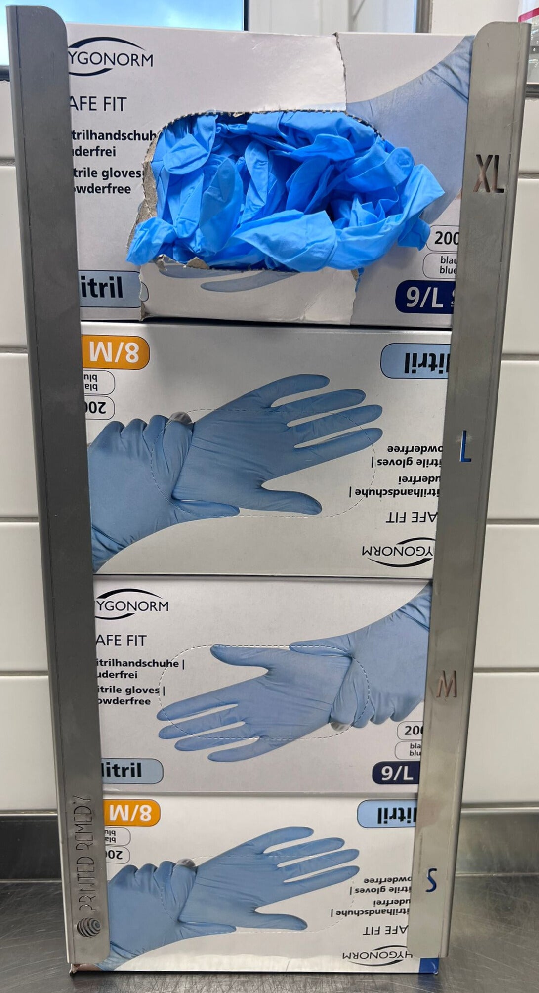 Glove dispenser - stainless steel